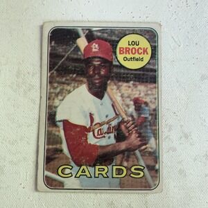 Lou Brock St. Louis Cardinals 1969 Topps Baseball Card #85 VG